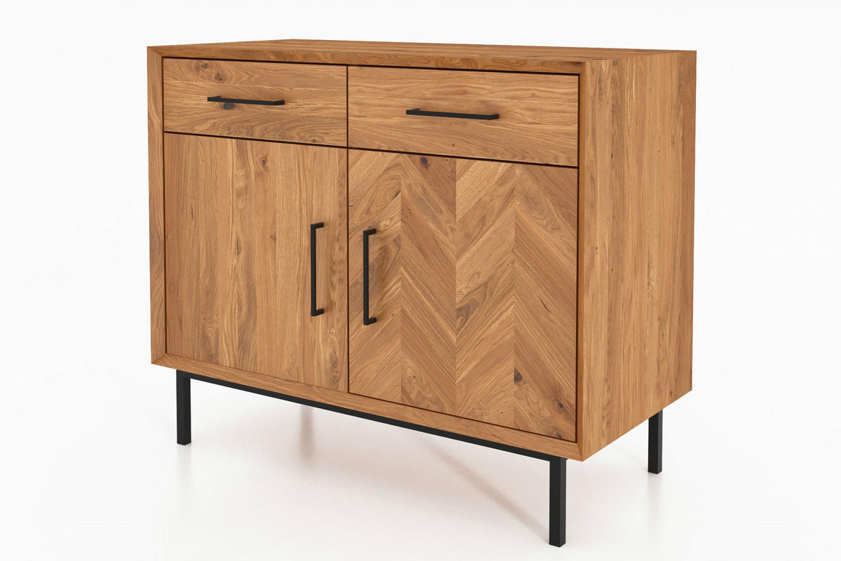 KOMMODE LEON Wildeiche - Wildeiche, Holz (97/80/45cm) - byoak