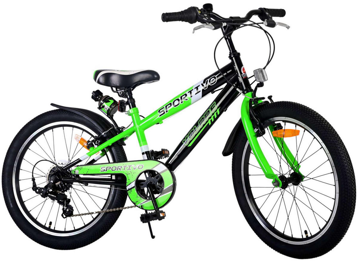 KINDERFAHRRAD Sportivo - Jungen - 7 Gänge - 20 Zoll - Grün - Grün, Metall (60cm) - TPFSports