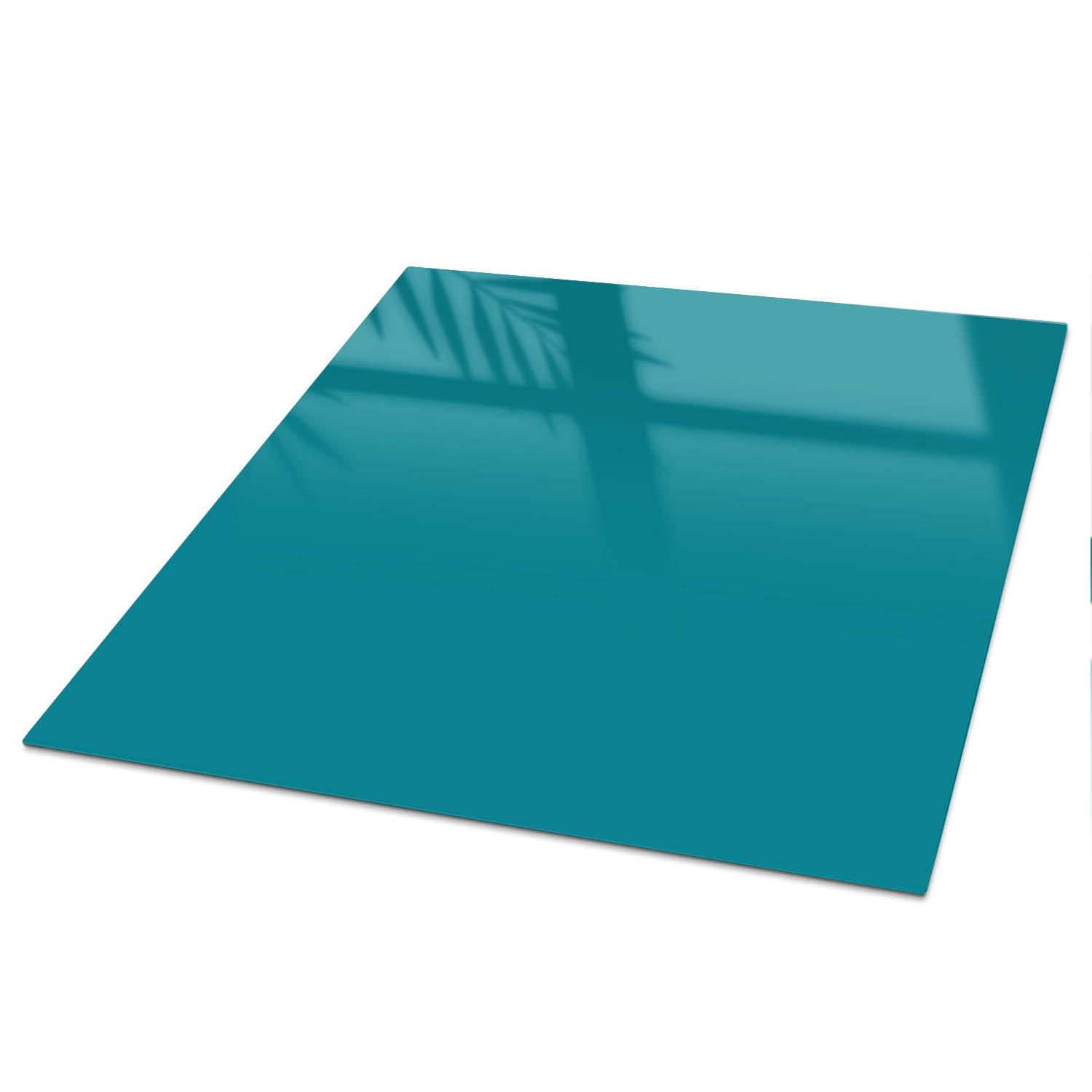 TISCHPLATTE 140x70 cm – Kühles Türkis - Gelb, Glas (0.4/140/70cm) - Wallfluent