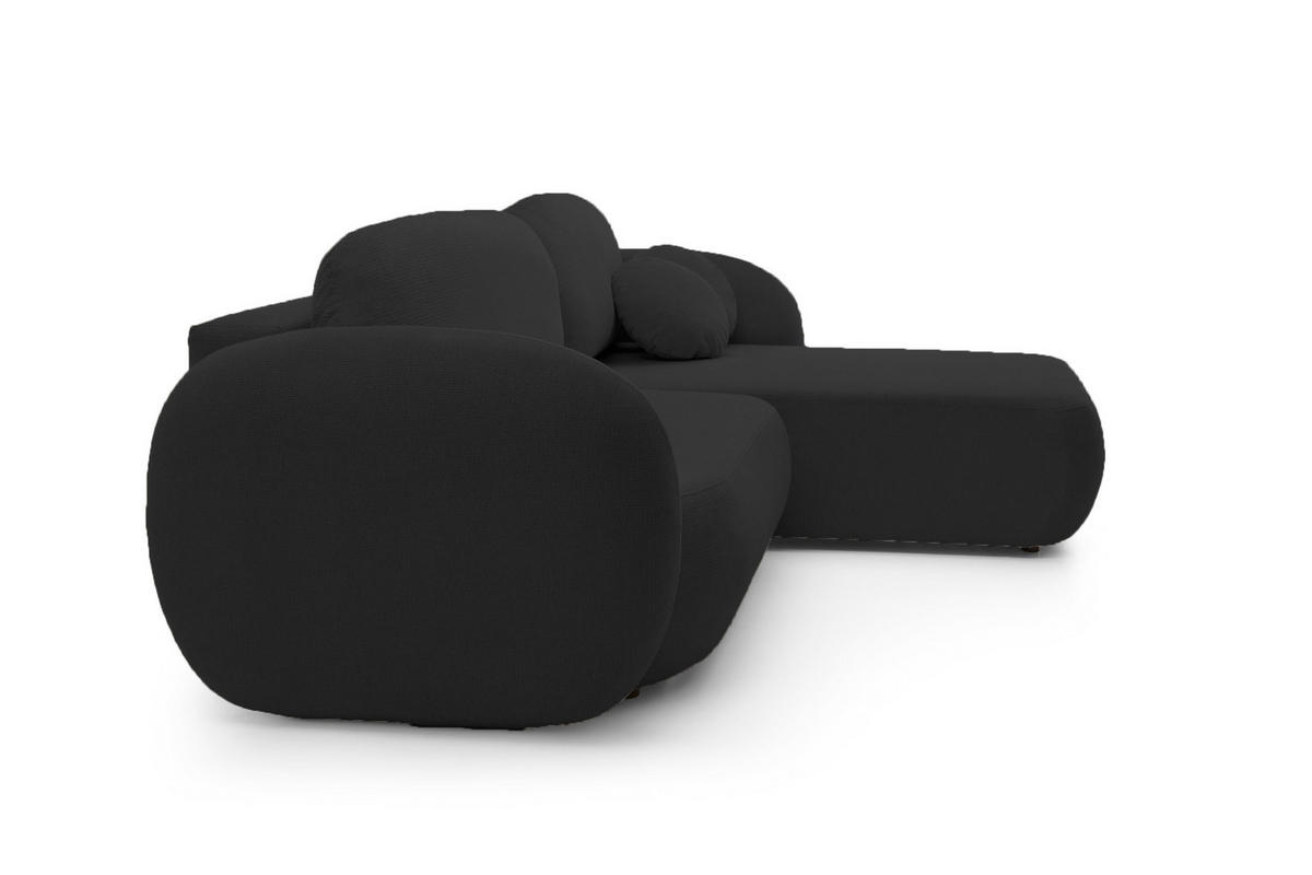 ECKSOFA OLIO L-Form Schlaffunktion mit Bettkasten, lose Rückenkissen, freistehend, RECHTS 248x174 cm Graphite-coloured - Graphitfarben, Holz/Textil (248/174cm) - DomoHome