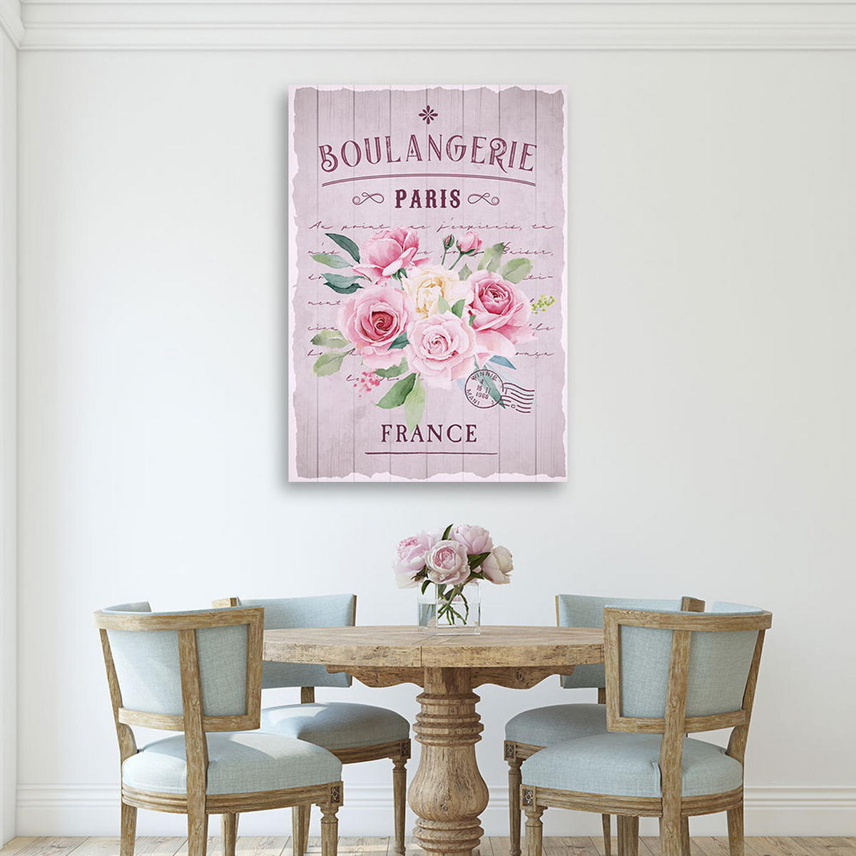 KUNSTDRUCK Rosa 70/100 cm - Pink, Textil (70/100cm) - KUNSTLOFT