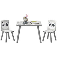 KINDERSITZGRUPPE DE-17542 2 Stühle mit Tiermotiven Grau - Grau, Holzwerkstoff (60/44/60cm) - ComfortXL