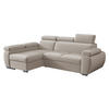 ECKSOFA Boston Mini, Seite: Links - LC+2R - Chromfarben/Naturfarben, Holz/Textil (255/170cm) - MIRJAN24