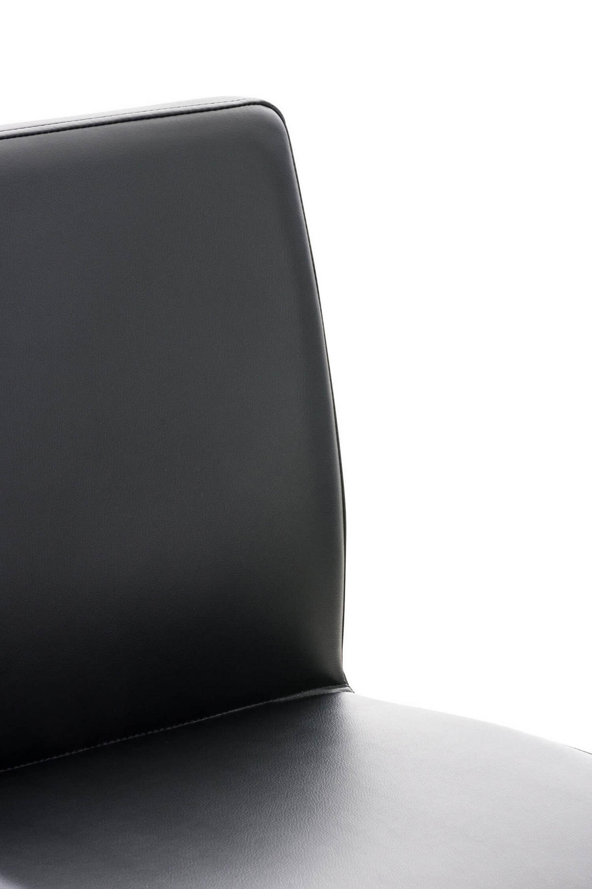 BARHOCKER Cathy, Gestell Edelstahl, Kunstleder Schwarz - Chromfarben/Schwarz, Kunststoff/Textil (40/100/49cm) - TPFLiving