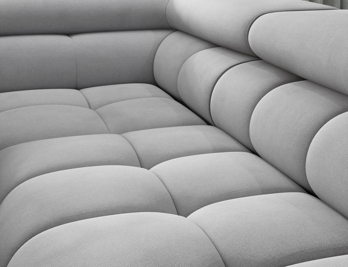 ECKSOFA Ferrucio L - Grau (Paros 05) - Grau, Holzwerkstoff (276/200cm) - Möblo