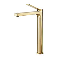 WASCHTISCHARMATUR mit Zertifiziertem Filterelement Champagnergold Hoher Stil - Goldfarben, Metall (23.3/4.6/33.5cm) - EMKE