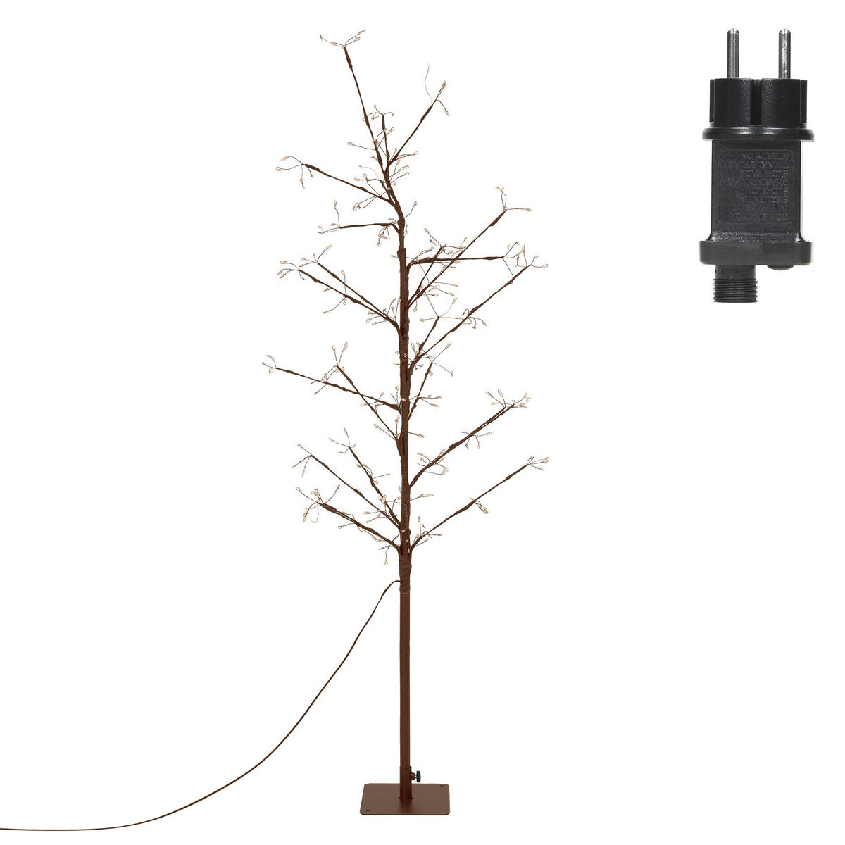 LED BAUM Outdoor Lichterbaum 150 cm Weihnachtsbeleuchtung Weihnachtsdeko 855 LEDs Warmweiß Innen/Außen - Braun, Metall (65/150/65cm) - ECD-Germany
