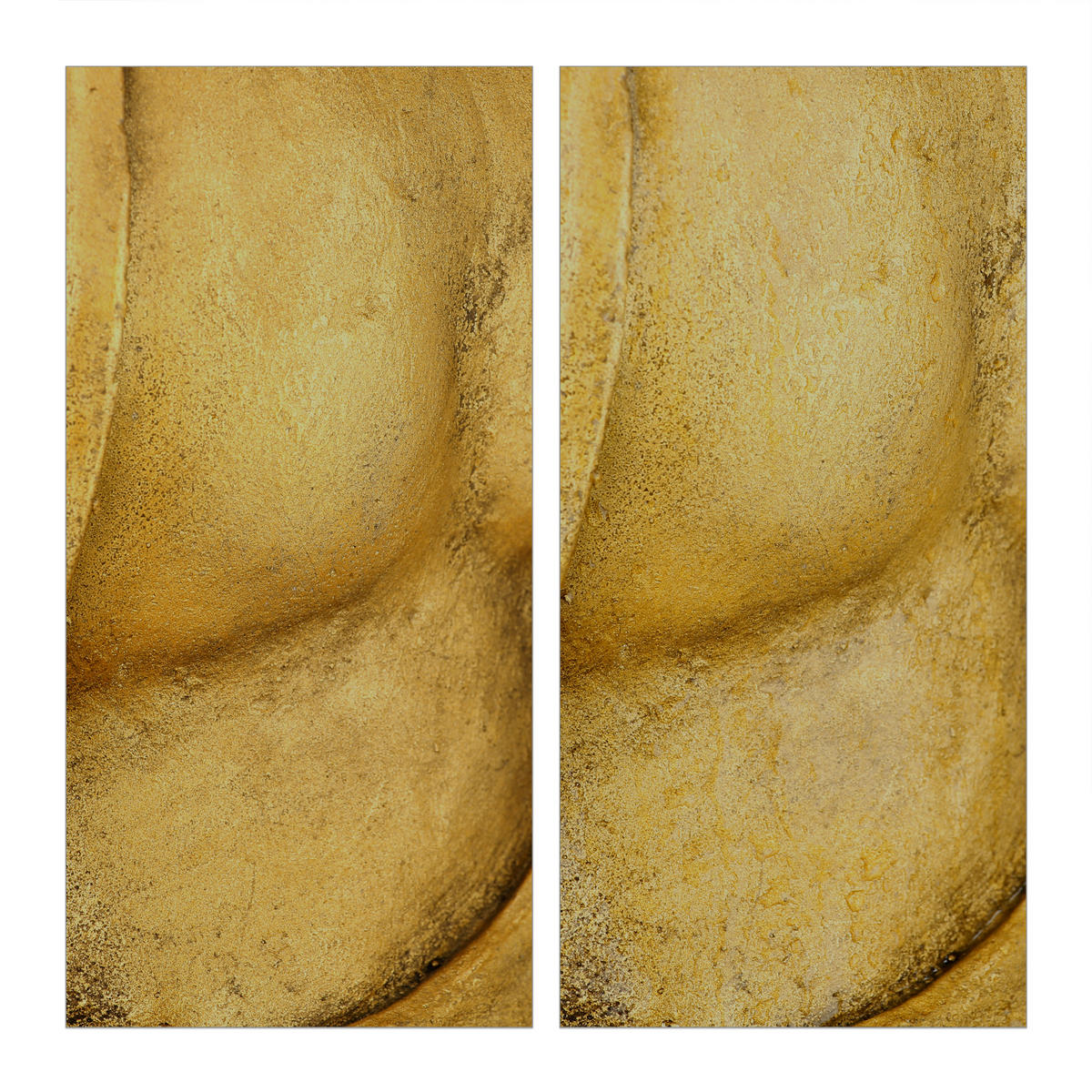 BUDDHA-FIGUR - Goldfarben, Kunststoff (45/70/35cm) - Relaxdays