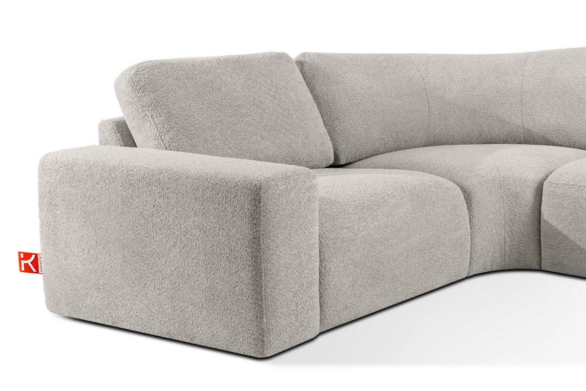 ECKSOFA RECHTS ZUCCO, Braun - Braun, Holz/Holzwerkstoff (224/373cm) - KONSIMO®