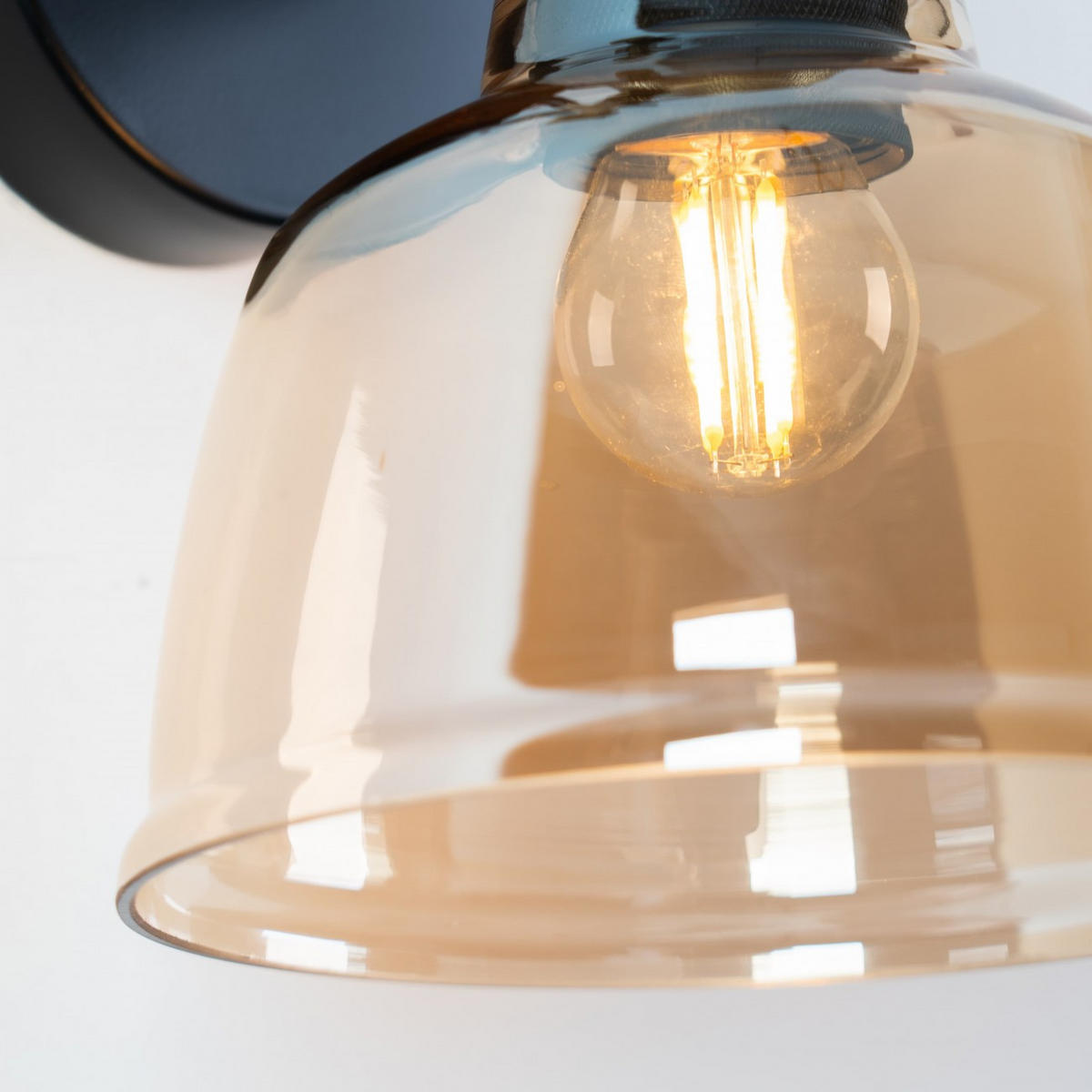 WANDLEUCHTE Linz, Bernstein, 25cm - Bernsteinfarben, Metall (16/25/21cm) - KOSILUM