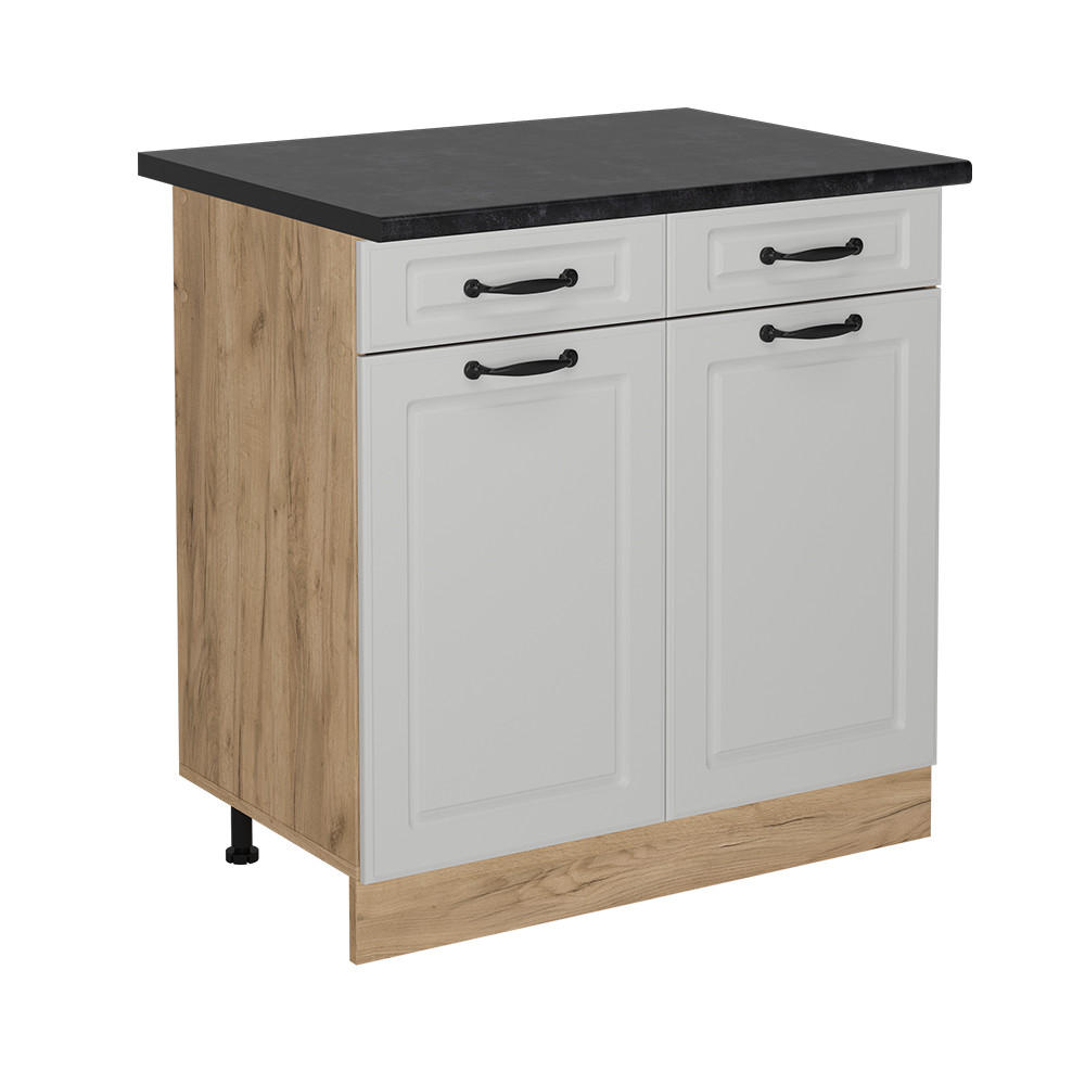 Vicco Küchenunterschrank Weiß, Eiche 80x81.6x60 cm