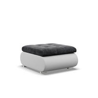 SITZPOUF FÜR DAS WOHNZIMMER FORESTA, Schwarz + Grau - Schwarz/Grau, Textil (88/42/70cm)