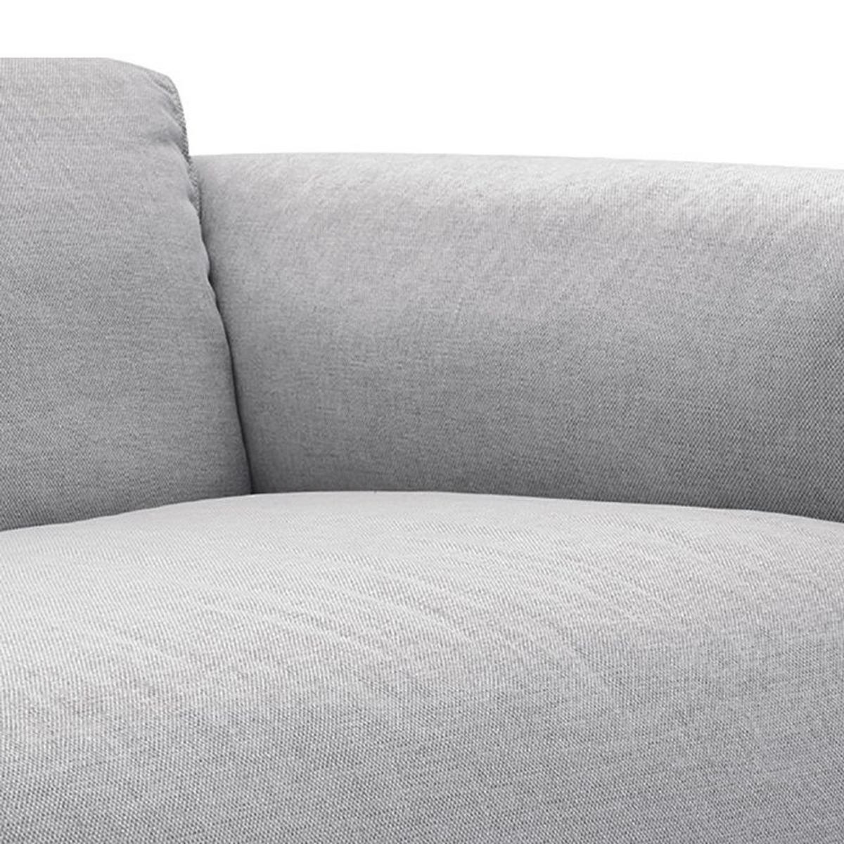3-SITZER ECKSOFA mit Longchair - Hellgrau/Schwarz, Kunststoff/Textil (317/173cm) - home24