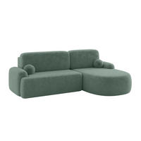 ECKSOFA mit Schlaffunktion und Bettkasten LIRA-L - 264x172x89 Salbeigrün - Salbeigrün, Holzwerkstoff/Textil (172/264cm) - ALTDECOR