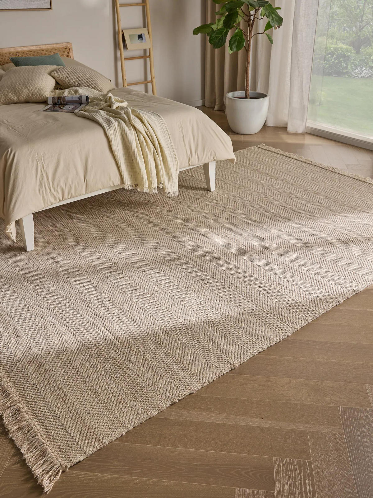 WOLLTEPPICH Lars Beige 160x230 cm - Beige, Textil (160/230cm) - benuta Pure