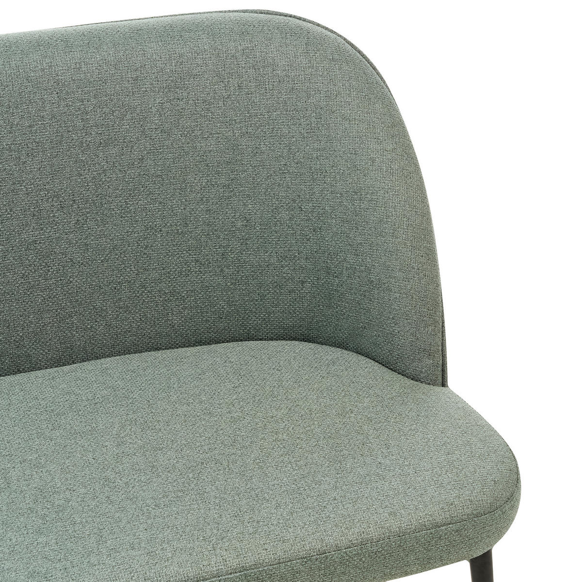 2-SITZER-KÜCHENSOFA hellgrün Osby - Schwarz/Grün, Textil (130/85/49cm) - Beliani