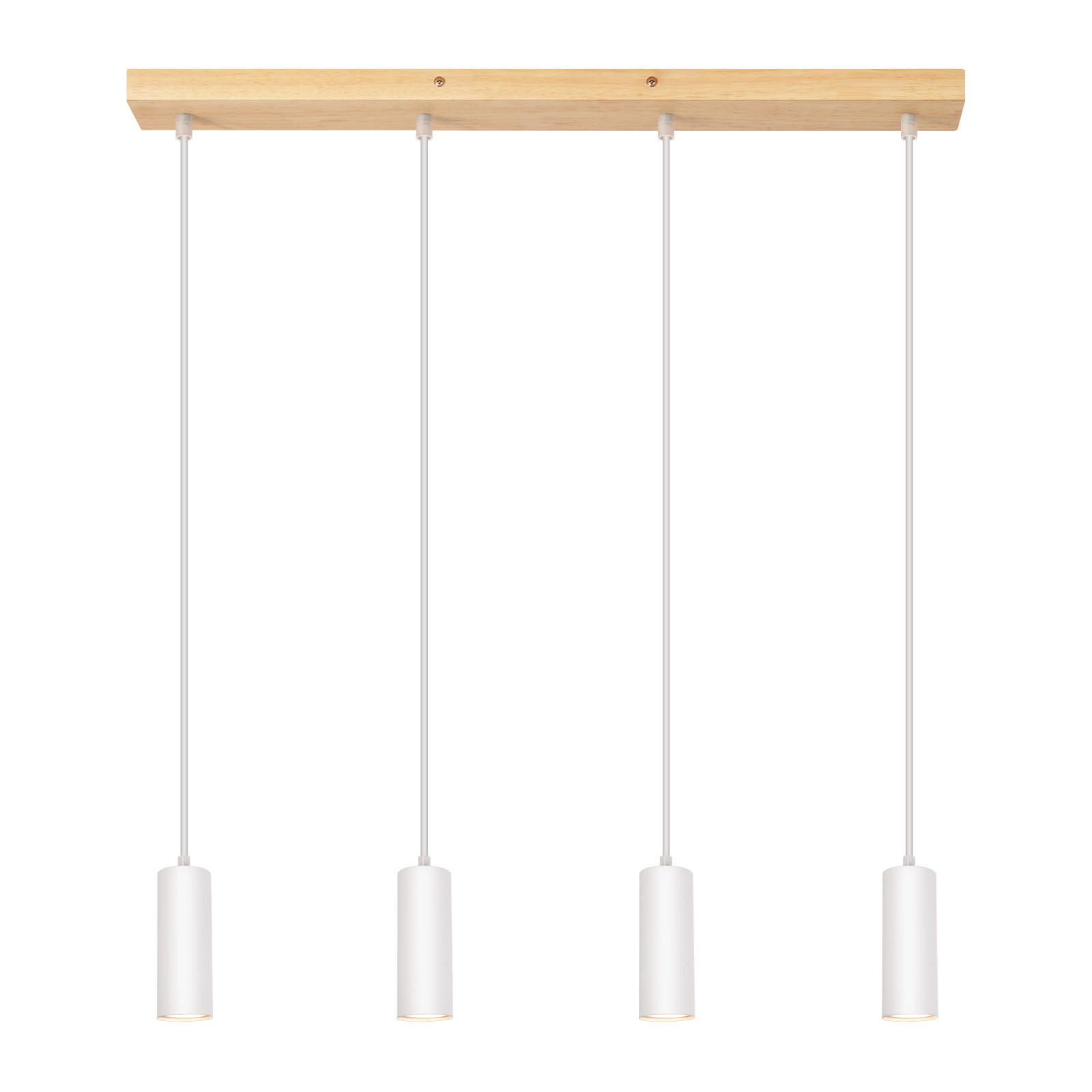 HÄNGELEUCHTE Glück 60/6/170 cm - Weiß, Holzwerkstoff (60/6/170cm) - Nettlife