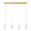 HÄNGELEUCHTE Glück 60/6/170 cm - Weiß, Holzwerkstoff (60/6/170cm) - Nettlife