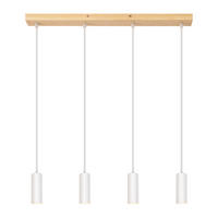 HÄNGELEUCHTE Glück 60/6/170 cm - Weiß, Holzwerkstoff (60/6/170cm) - Nettlife