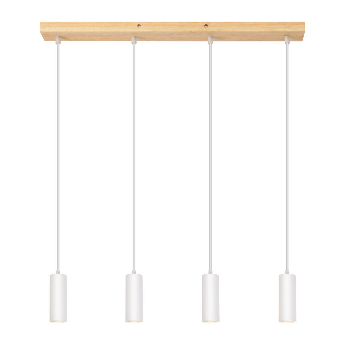 HÄNGELEUCHTE Glück 60/6/170 cm - Weiß, Holzwerkstoff (60/6/170cm) - Nettlife