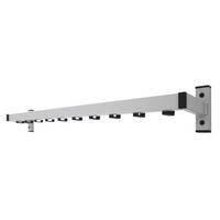 WANDGARDEROBE Mit 10 Haken Grau - Grau, Metall (106/15/13cm) - PROREGAL