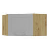 ECKHÄNGESCHRANK Kvantum W10/60/36 Dust Grey Matt / Eiche Artisan Matt 60 / 60 / 36cm - Eiche Artisan/Grau, Holz/Holzwerkstoff (60/36/60cm) - Feldmann-Wohnen