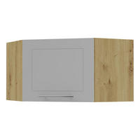 ECKHÄNGESCHRANK Kvantum W10/60/36 Dust Grey Matt / Eiche Artisan Matt 60 / 60 / 36cm - Eiche Artisan/Grau, Holz/Holzwerkstoff (60/36/60cm) - Feldmann-Wohnen