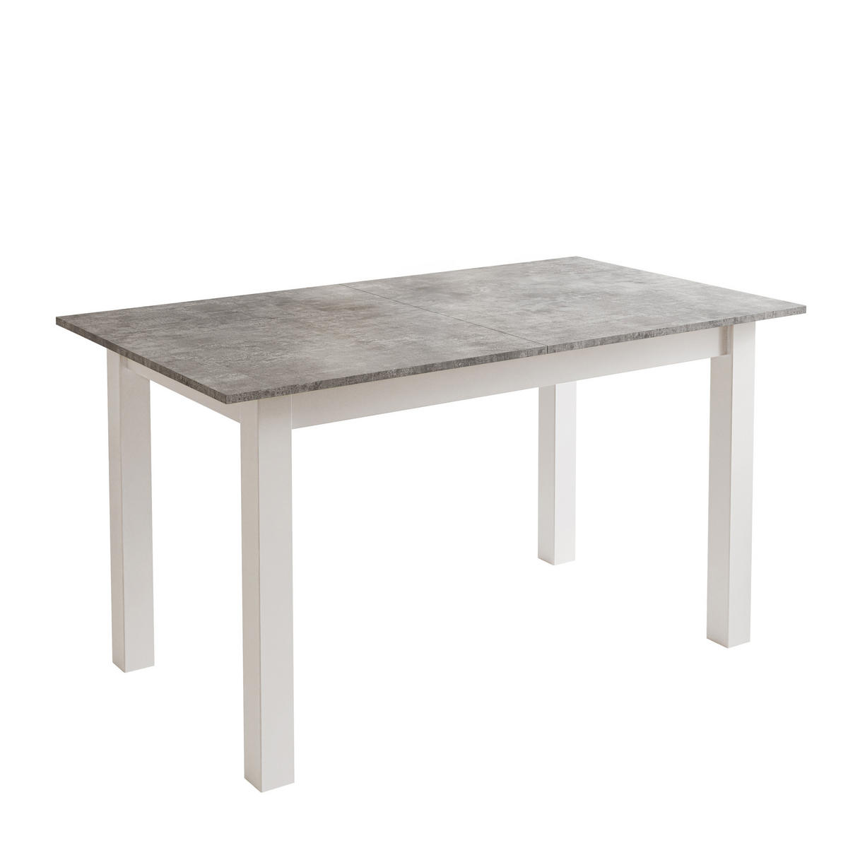 ESSTISCH ARTON 140-195 cm für 6-8 Personen - Weiß/Grau, Holzwerkstoff/Metall (140/80/77cm) - Lookway