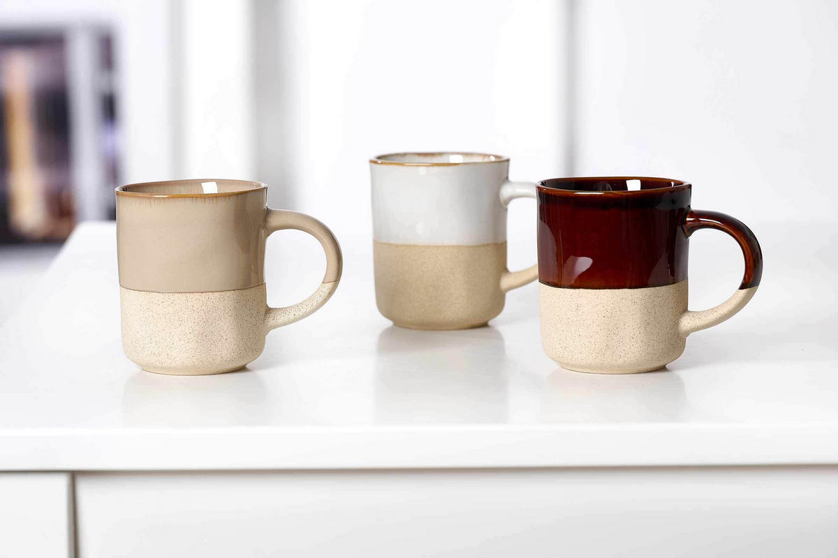 HENKELBECHER Sabbia braun 325 ml 6er Set - Braun, Keramik (325L) - Ritzenhoff Breker