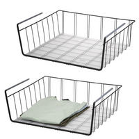 SCHRANKKÖRBE 2er-Set, schwarz - Schwarz, Metall (61/20/45.5cm) - eluno