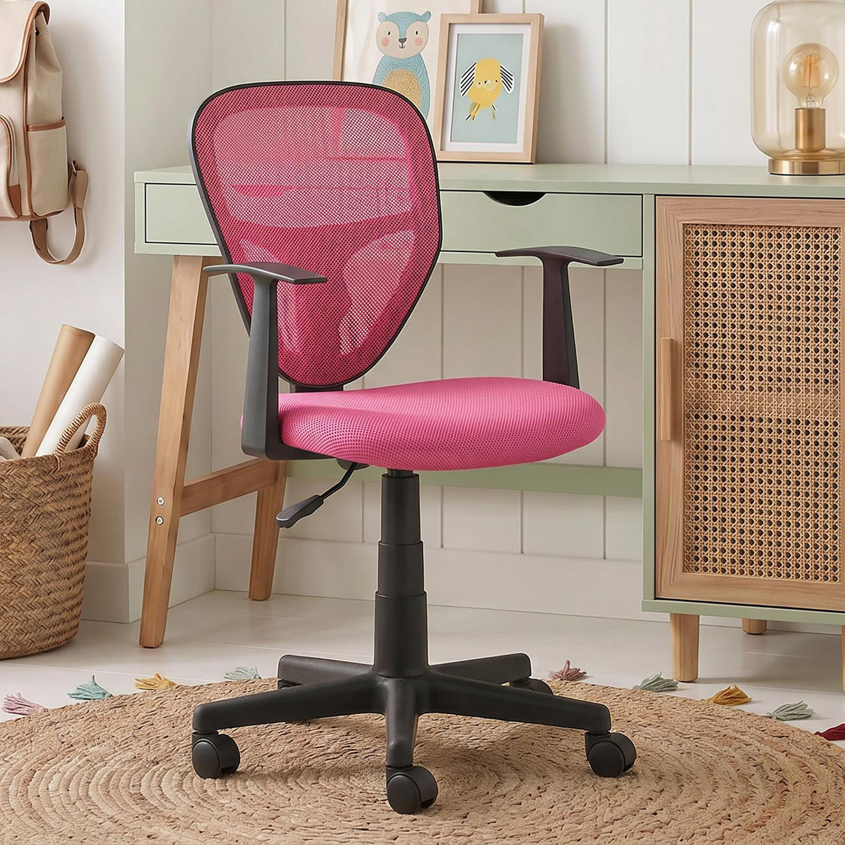 KINDERDREHSTUHL STUDIO pink - Pink, Textil (53/92/52cm) - IDIMEX