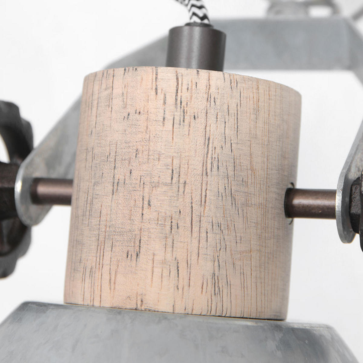 WANDLEUCHTE Metall Braun Holzoptik - Braun, Holz (15/13/37cm)