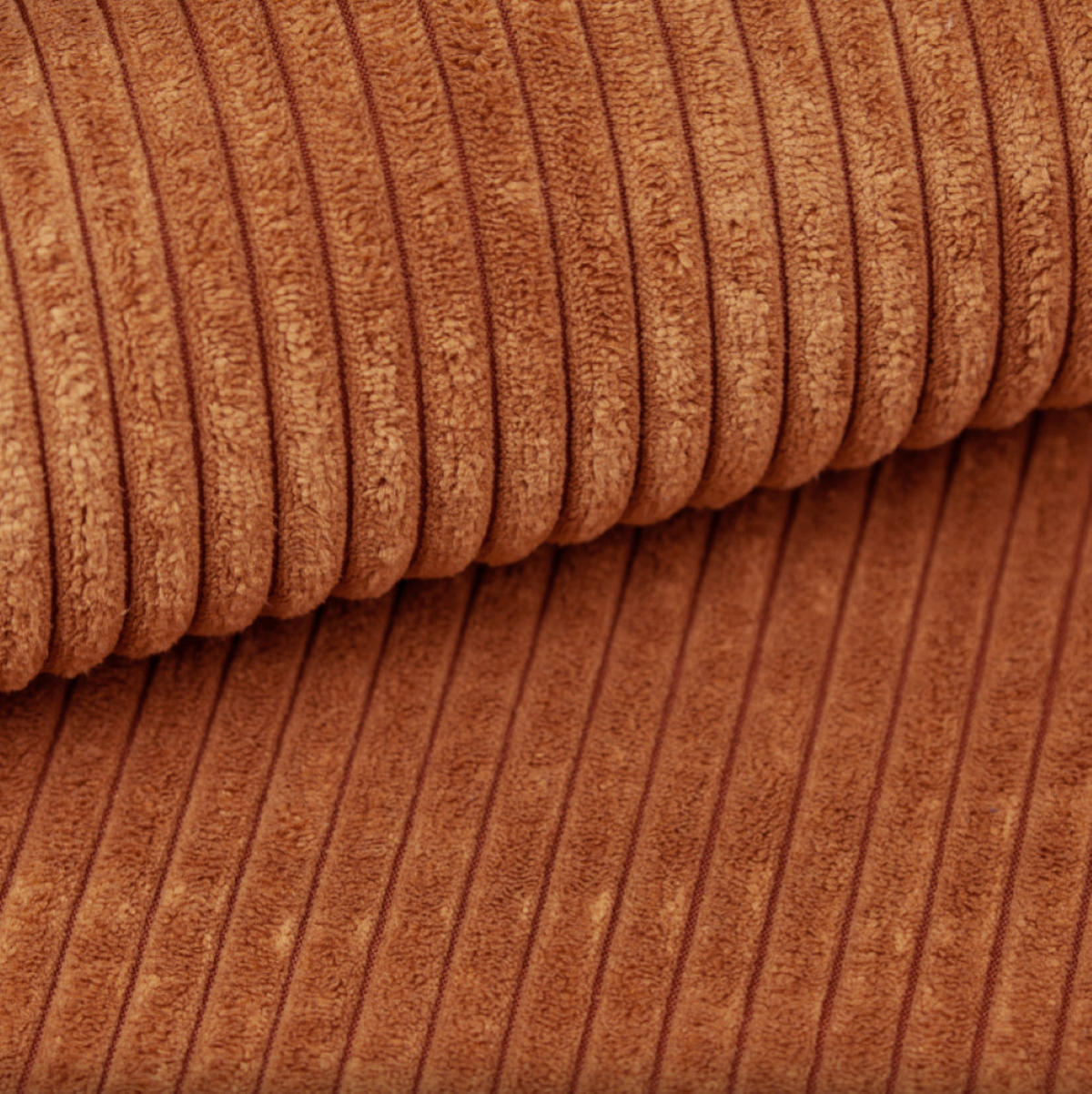 ECKSOFA Designer MODENA STUDIO stoff Dicker cord Poso Ziegel Links - Orange, Holzwerkstoff/Textil (165/236cm) - Kaiser Möbel