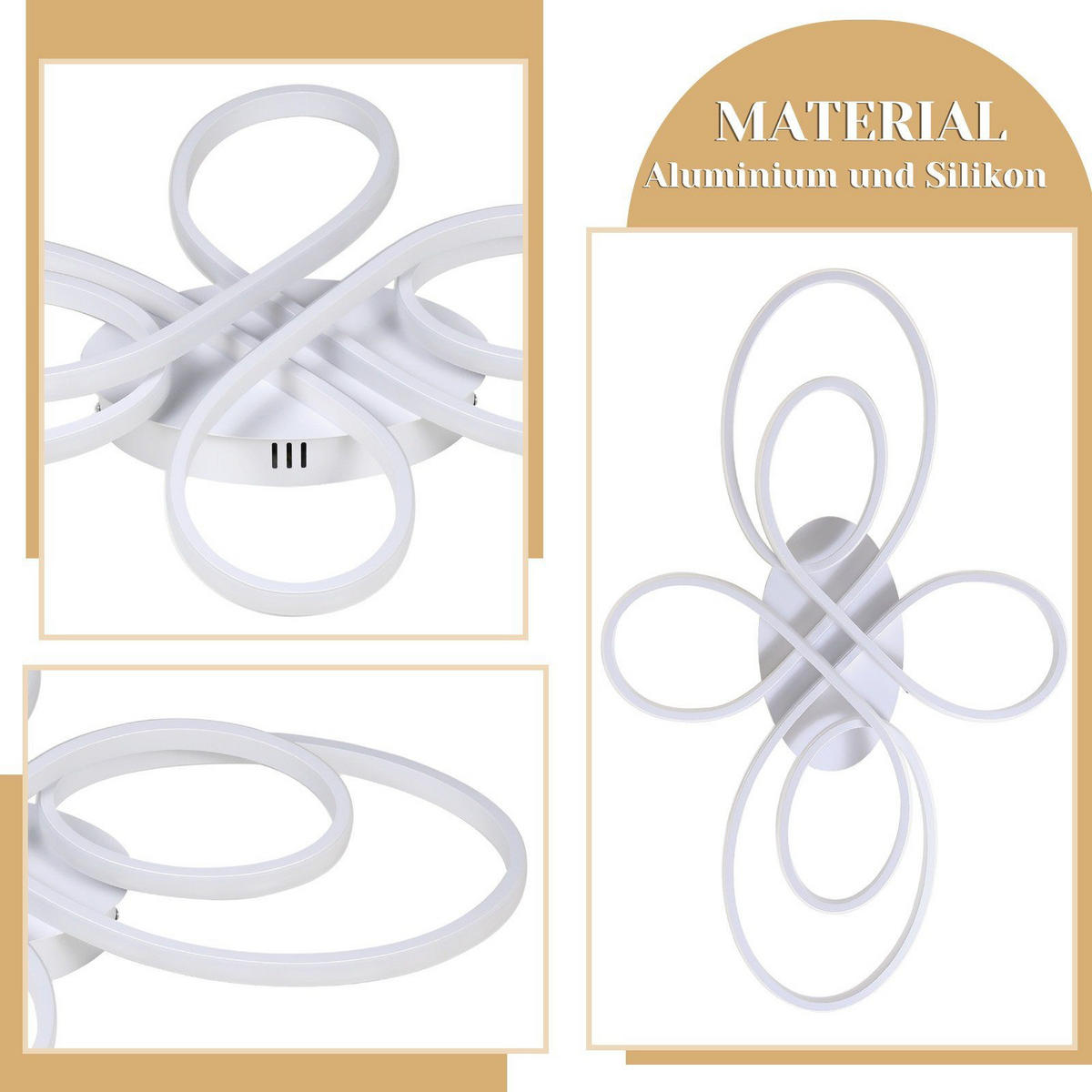 LED-DECKENLEUCHTE Alaric 100/58/9 cm - Weiß, Metall (100/58/9cm) - Nettlife