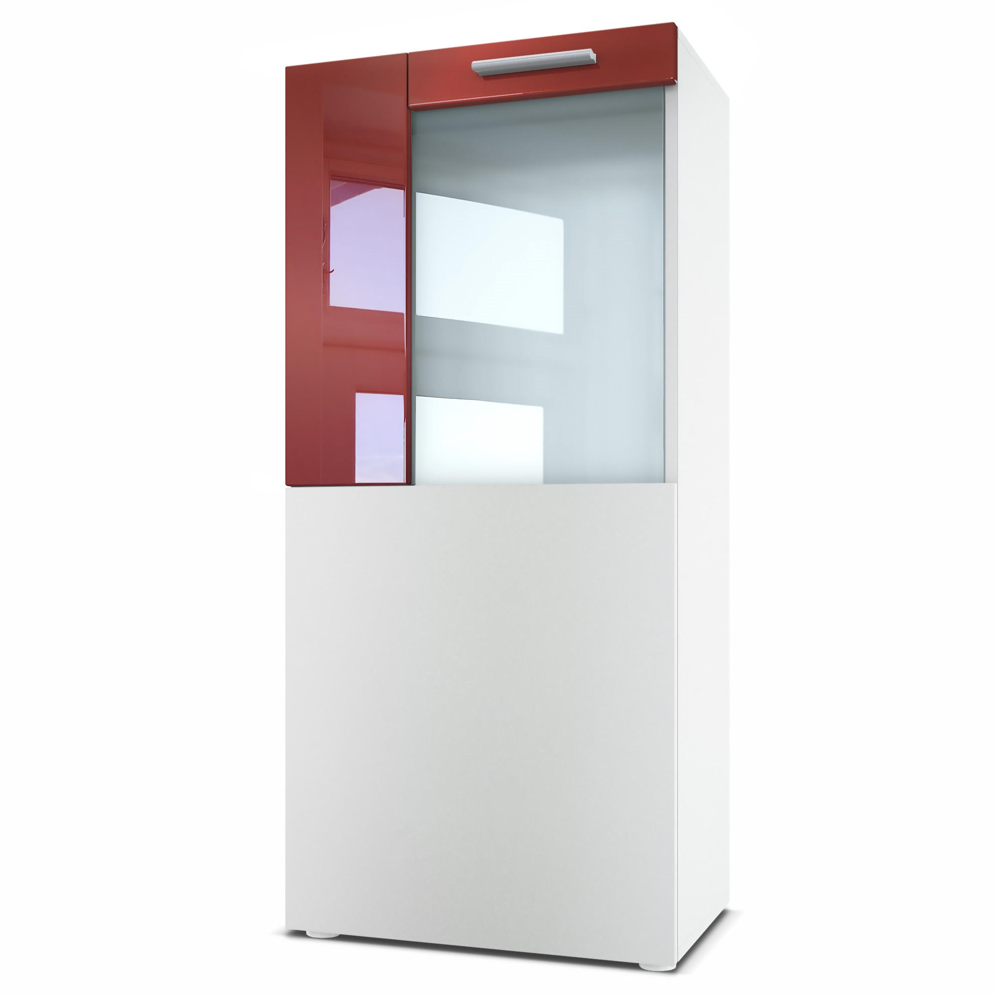 VITRINE Movie Absetzungen in Bordeaux Hochglanz - Bordeaux, Holzwerkstoff (50.5/111/32.5cm) - Vladon