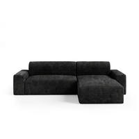 ECKSOFA Fabio 3 Sitzplätze Schwarz - Schwarz, Holz (300/185cm) - Petits-meubles