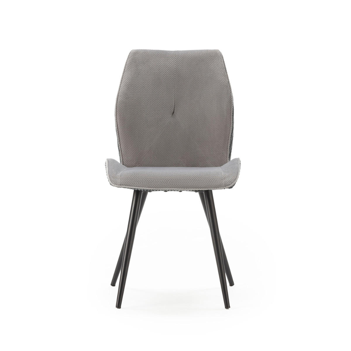 ESSZIMMERSTUHL Adaya Grau 46/62/49 cm 2er-Set - Grau, Textil (62/49/46cm) - Calicosy