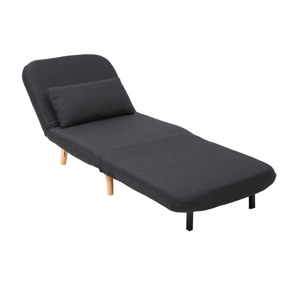 SCHLAFSESSEL Skandinavisch Stoff Dunkelgrau AMIKO - Dunkelgrau, Textil (82.5/78/74.5cm) - Miliboo