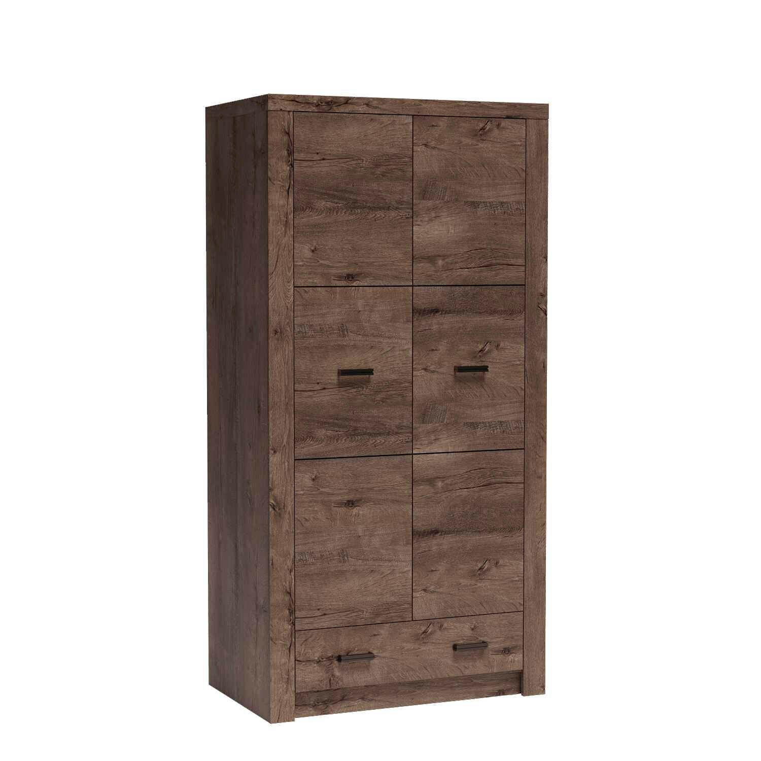 Masseno Drehtürenschrank Braun 96x192x58 cm