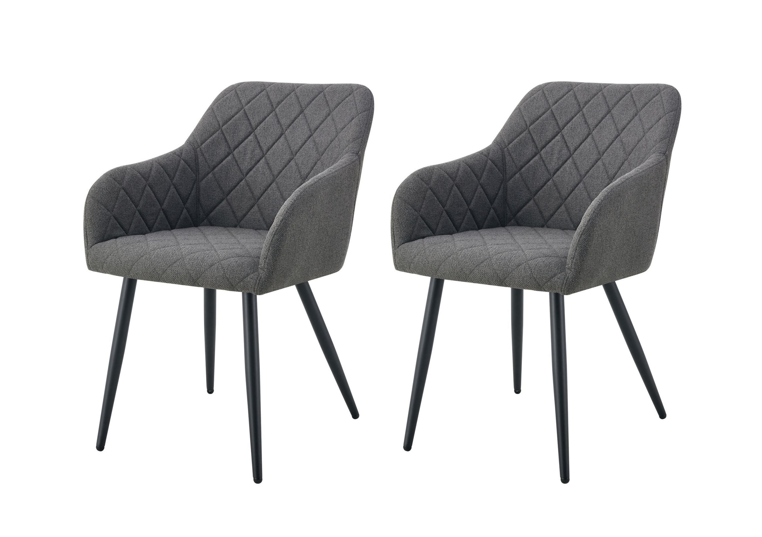 Homes & Jones Stuhl Anthrazit 60x83x56 cm