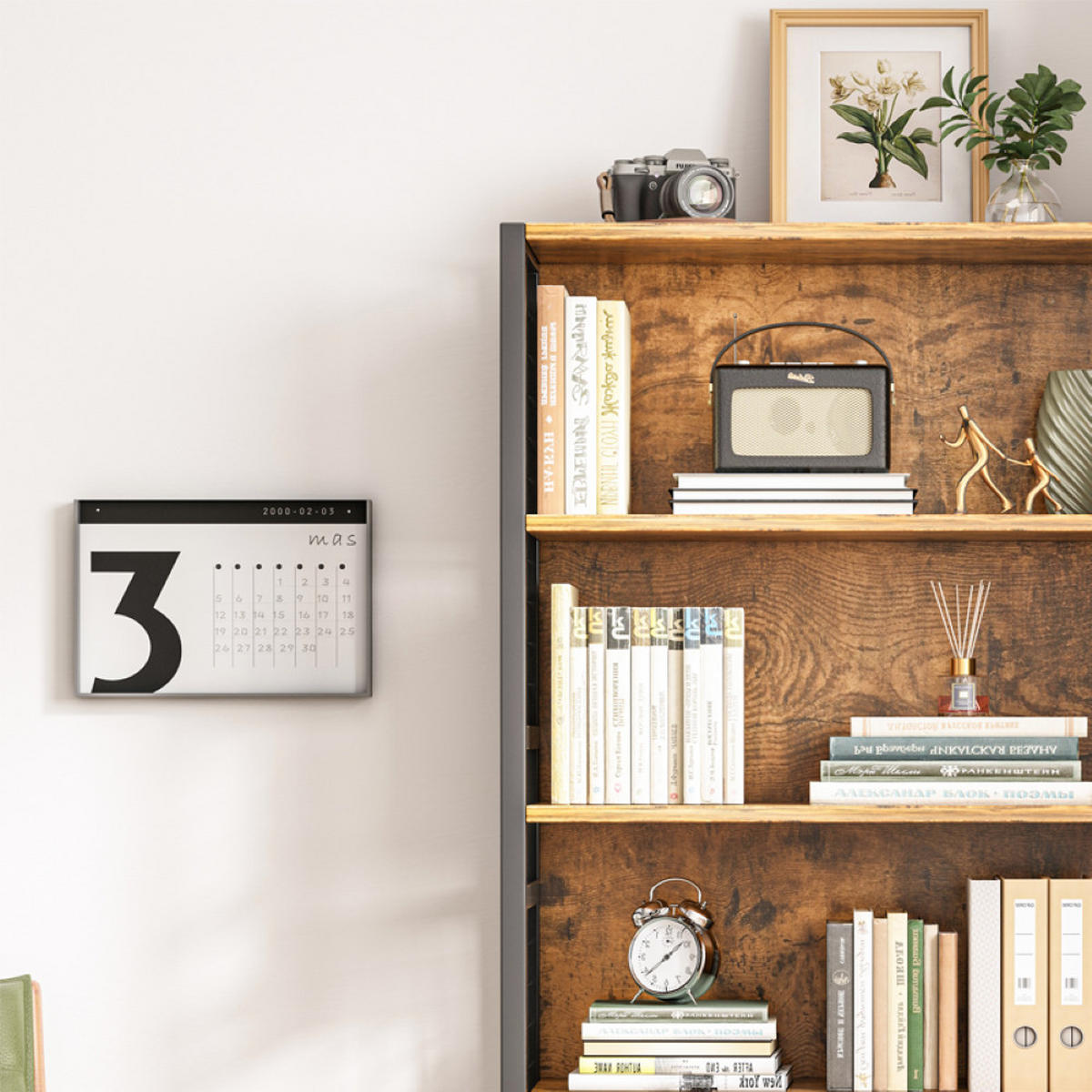 BÜCHERREGAL, braun 74/30/155 cm - Braun, Holzwerkstoff (74/155/30cm) - Rebiko
