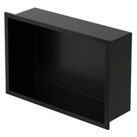 DUSCHNISCHE Schwarz 30/20 cm - Schwarz, Metall (22/10/32cm) - LuxeBath