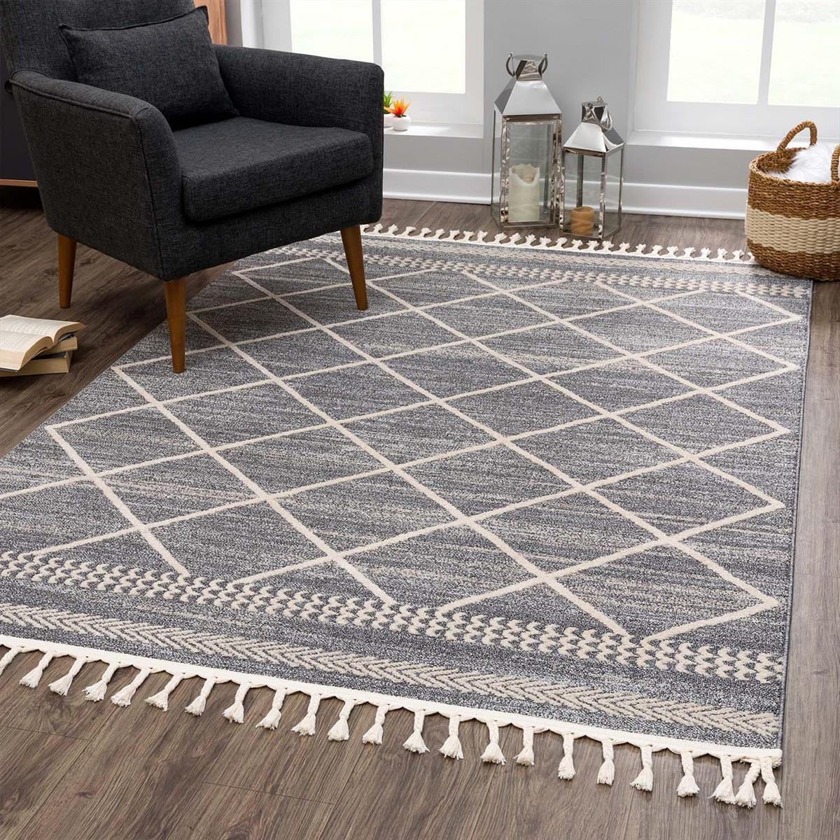 KURZFLOR-TEPPICH Art 2645 Grau 120x170 cm - Grau, Textil (120/170cm) - carpet city