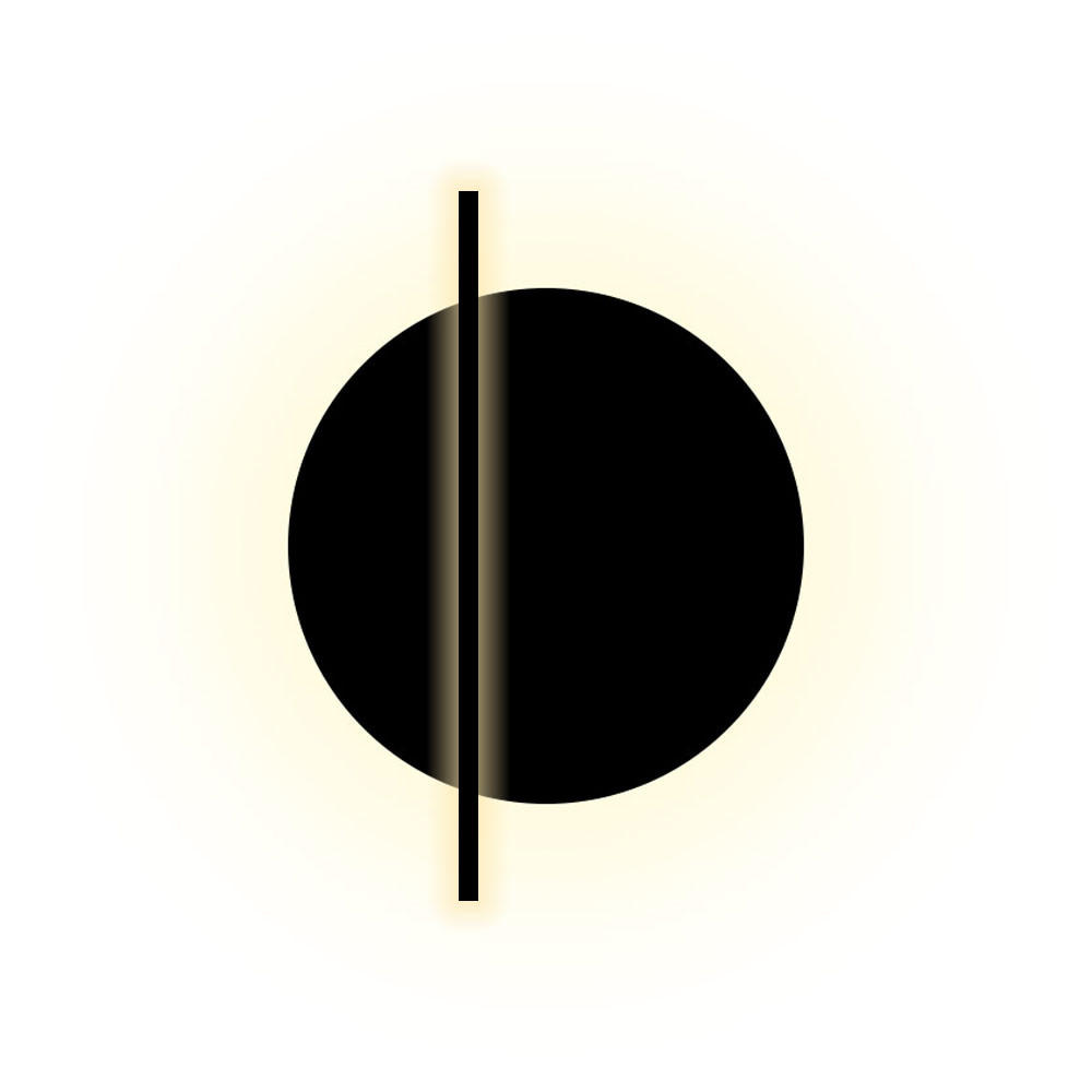 s.luce Led-Wandlampe Schwarz 40x40x40 cm