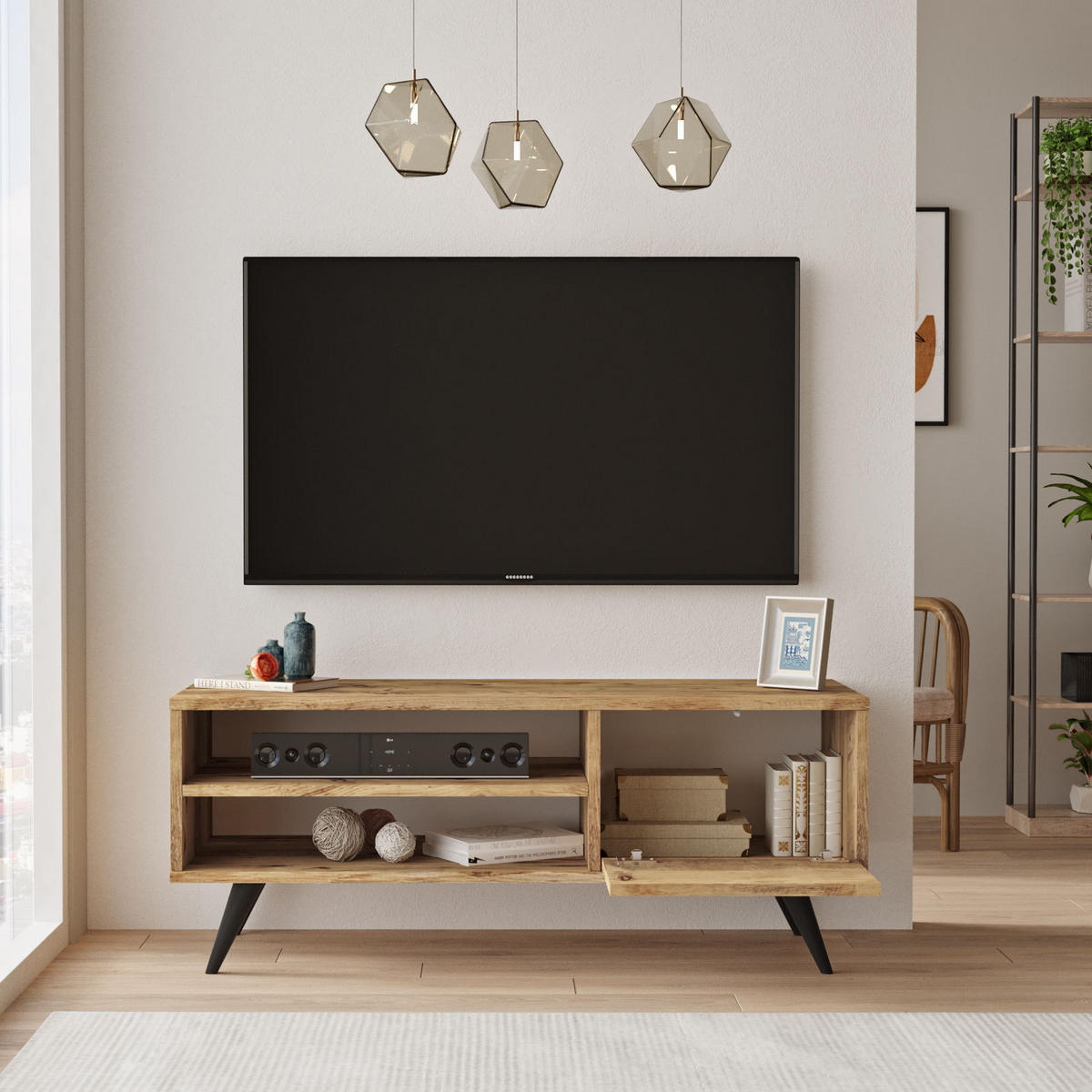 TV-MÖBEL Imo Braun - Braun, Holz (110/44/40cm) - Habitat Garten