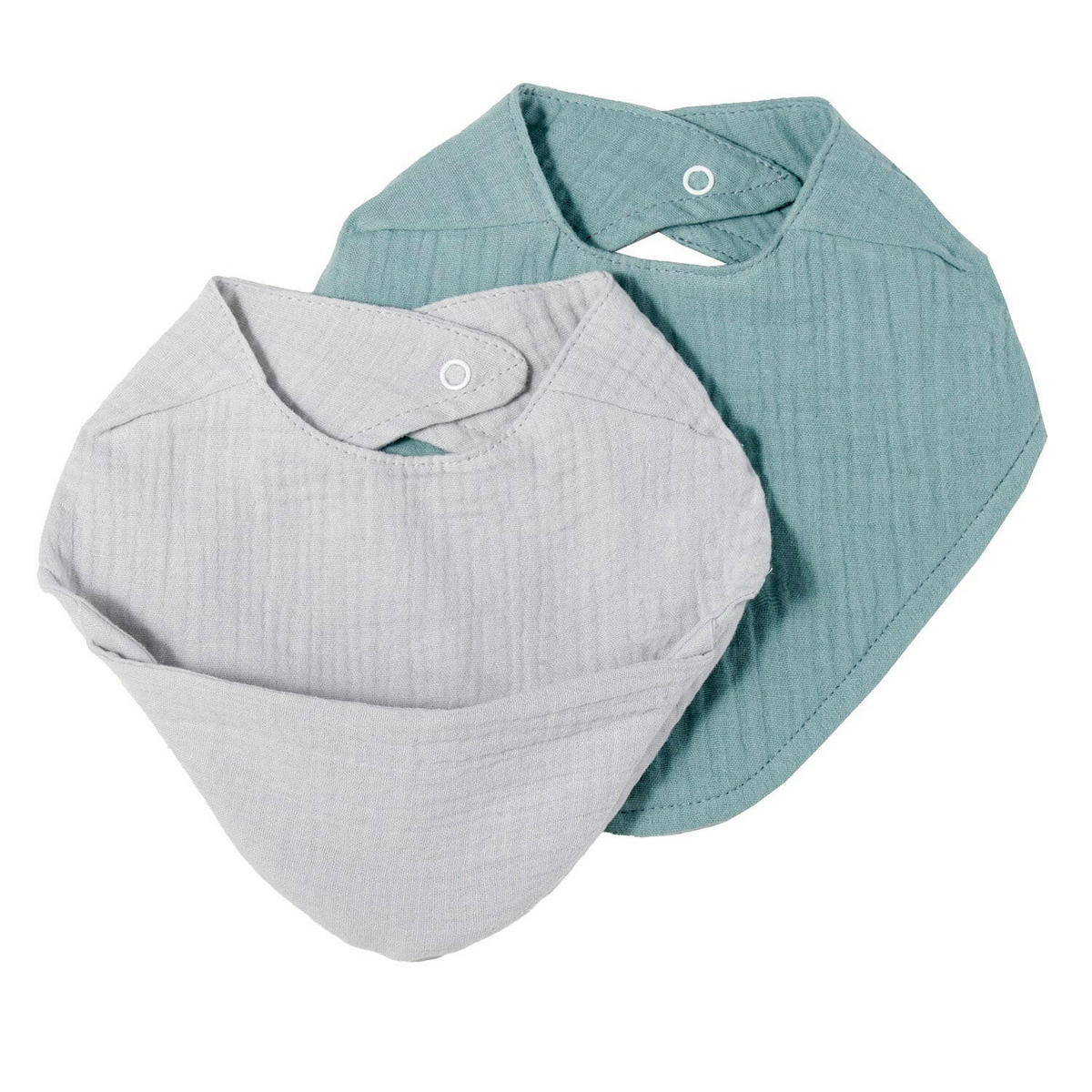 LÄTZCHEN-SET MusselinGrau & Mint - Grau, Textil (27/3/22cm) - nordic coast company