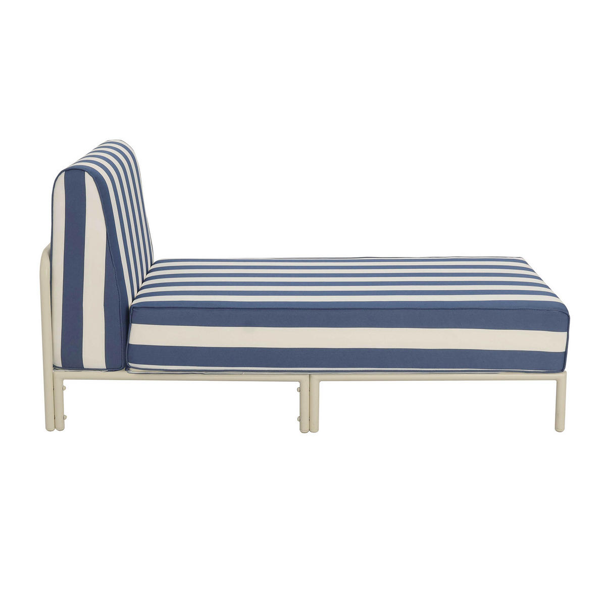 CHAISELONGUE, Pazifikblau - Blau, Textil (72/78/153cm) - Oviala