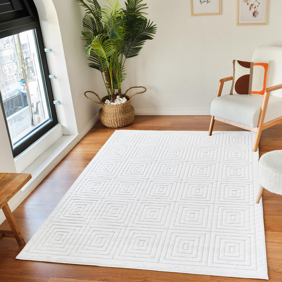 OUTDOORTEPPICH 120x170 cm Weiß - Weiß, Naturmaterialien/Textil (120/170cm) - LIVABLISS