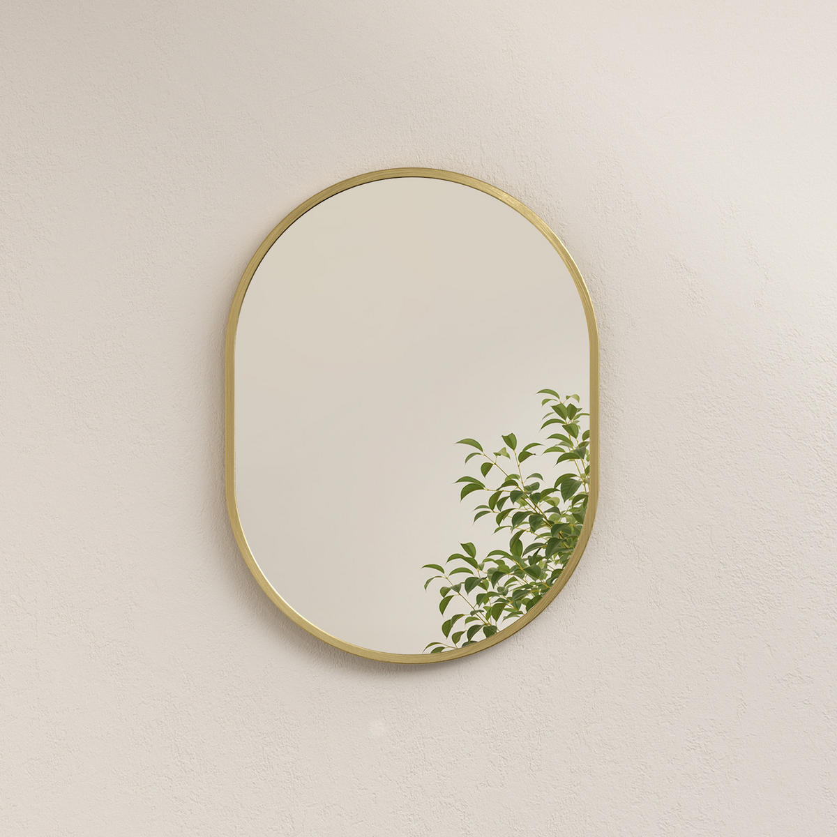 WANDSPIEGEL Umweltfreundlicher Glasspiegel Ovale Schwarz 60/45/2 cm - Schwarz, Glas/Metall (45/60/2cm) - EMKE