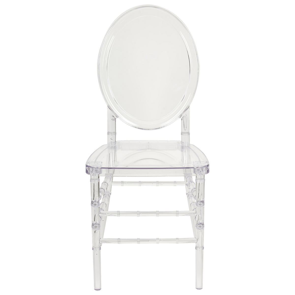 BANKETTSTUHL 2er-Set Transparent Montrose - Transparent, Kunststoff (41/92/41cm) - Beliani
